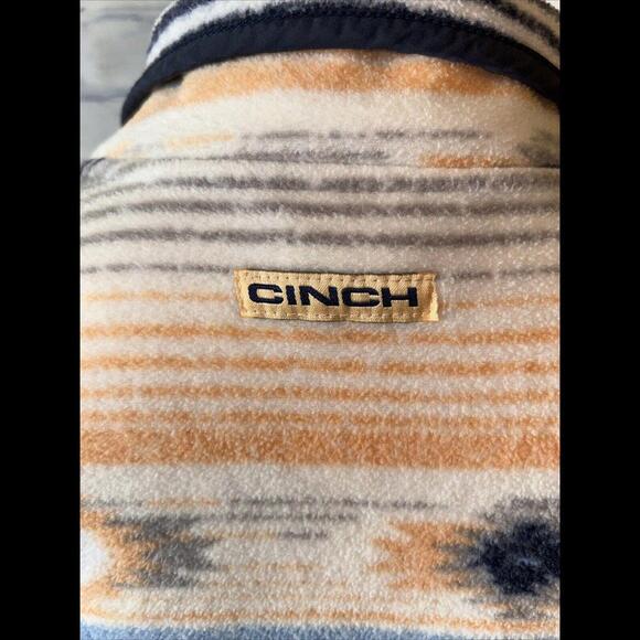 🔥🔥SOLD🔥🔥Womens Cinch Quarter Snap Sleeve Pullover Stripe Sz Medium Aztec - Picture 3 of 8